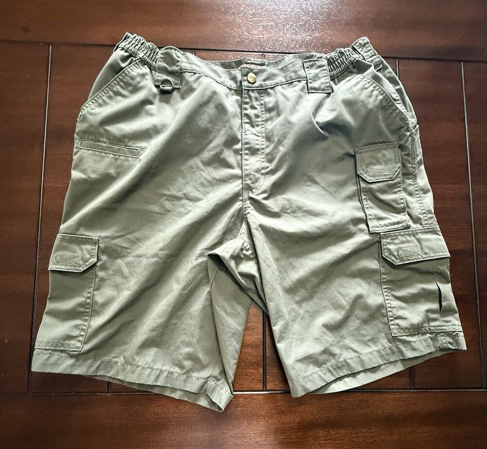 🔥New 5.11 Tactical Cargo Shorts Men’s 40 Green Ripstop Workwear Outdoor